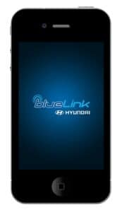 Téléphone mobile avec l'application BlueLink