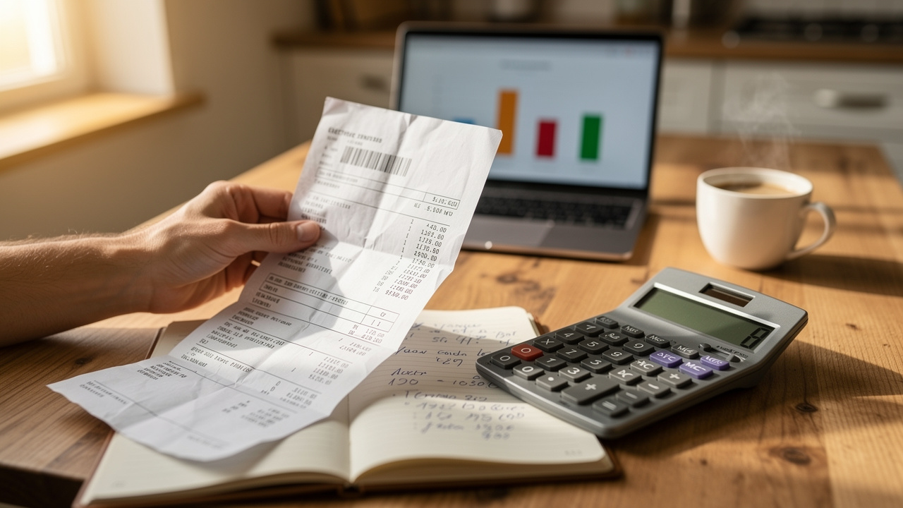 Calcul du coût de recharge avec facture et calculatrice